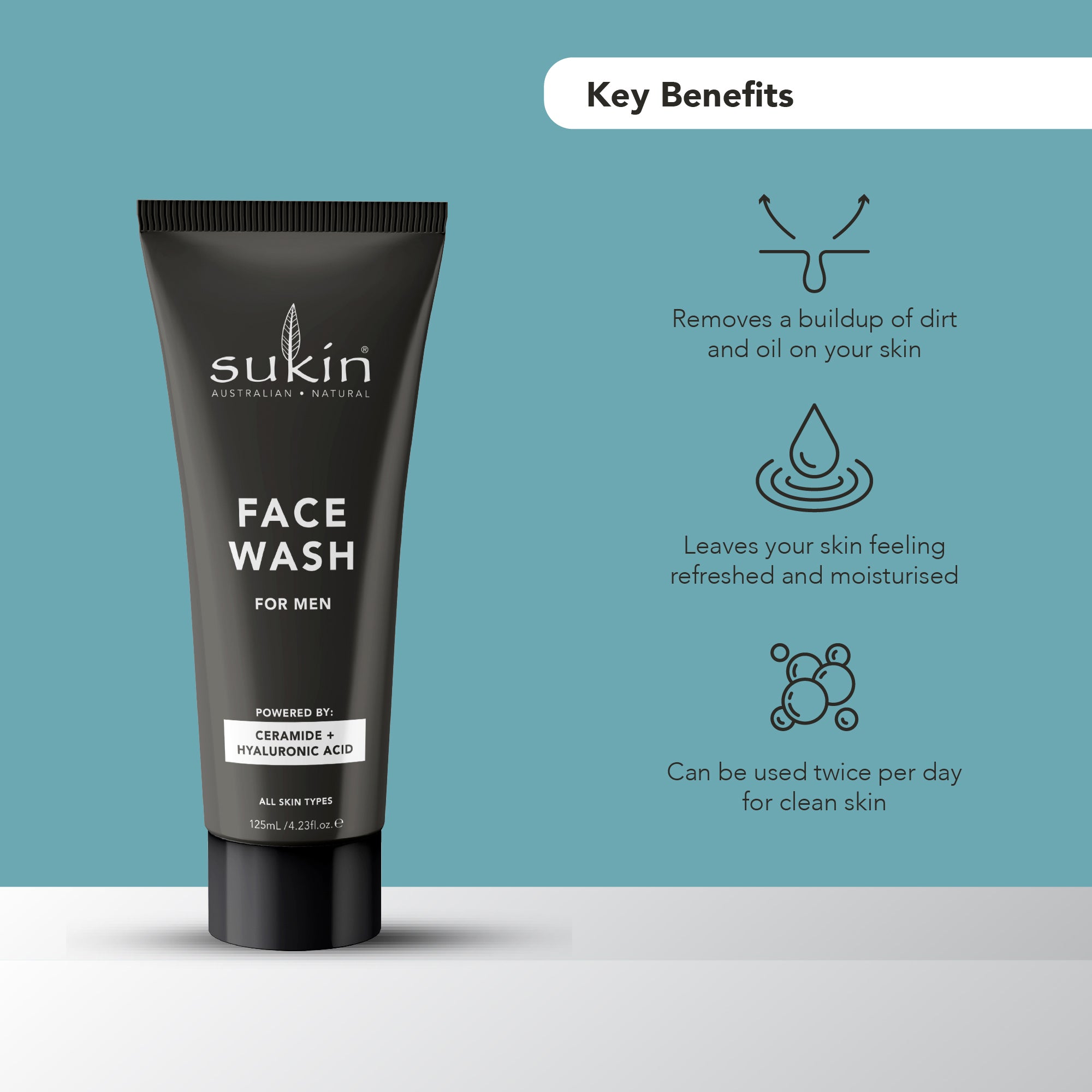 MEN'S FACE WASH 125ML